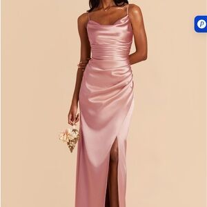 Birdy Grey Lydia Dress Shiny Satin English Rose Size M